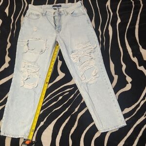 Aeropostale Light Wash Distressed Boyfriend Jeans